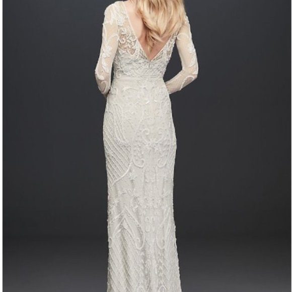 Allover Scroll Beaded Illusion 